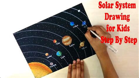 solar system drawing  colour solar system drawing easy   draw