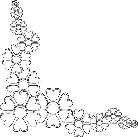 rose coloring pages border background