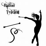 Majorette Baton Twirling Twirl Drum sketch template