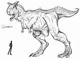 Carnotaurus Coloring Pages Dinosaur Deviantart Larger Credit sketch template