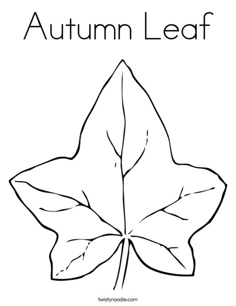 autumn leaf colouring pages