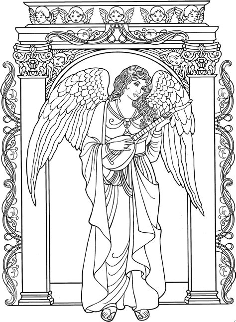 male angel coloring pages  getcoloringscom  printable