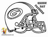 Coloring Helmet Football Packers Pages Popular sketch template