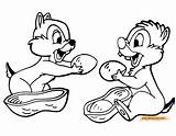 Chip Dale Coloring Pages Disney Peanuts Eating Disneyclips Printable Book Funstuff sketch template