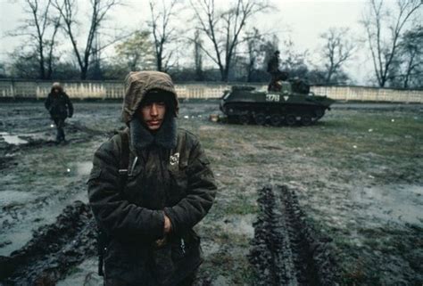 Russian Soldier In Grozny Chechnya February 2000 Second Chechen War