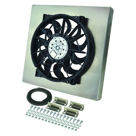 derale performance  single electric radiator fan  aluminum shroud kit
