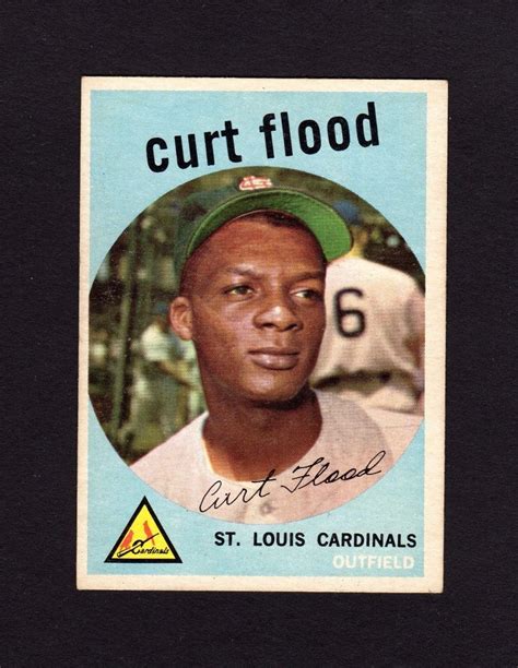 topps curt flood  cardinals  yr  mint set break baseball cards