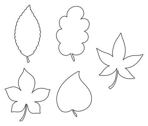 printable small leaves templates
