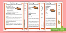 stone age page borders writing resource