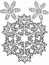 Snowflake Coloring Pages Snowflakes Printable Print Template Stencils Kids Winter Stencil Snow Easy Drawing Draw Diy Color Flake Sheets Christmas sketch template