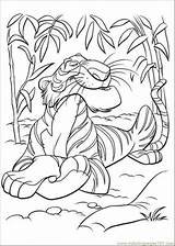 Coloring Jungle Book Shere Khan Pages Printable Color Cartoons Coloriage sketch template