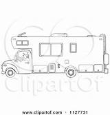 Rv Outlined Driving Motor Man Djart Cartoon Royalty Clipart Vector Posters Prints 2021 Next sketch template
