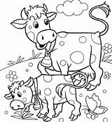 Coloring Babies Pages Animals Their Cow Animal Printable Farm Getdrawings Dairy Getcolorings Cows Colour Color Choose Board Colorings sketch template