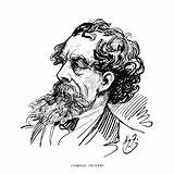 Dickens Drawing Posterazzi 1870 1925 1854 Novelist Furniss Nenglish 1812 sketch template