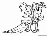 Coloring Twilight Sparkle Princess Pony Little sketch template