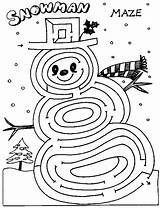 Maze Snowman Ws Geocities sketch template