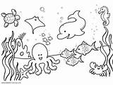 Sea Coloring Under Pages Printable Kids Adults sketch template