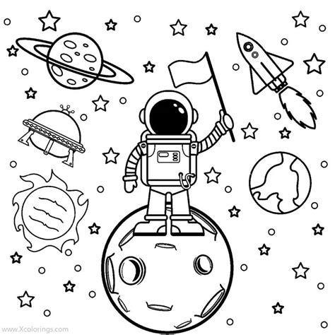 astronaut coloring pages   xcoloringscom