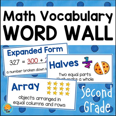 math word wall grade  math vocabulary cards fishyrobb