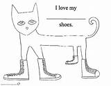 Coloring Pete Cat Pages Simle Line Drawing Printable Kids sketch template