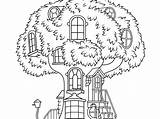 House Tree Coloring Pages Awesome Printable Treehouse Kids Categories Adult sketch template