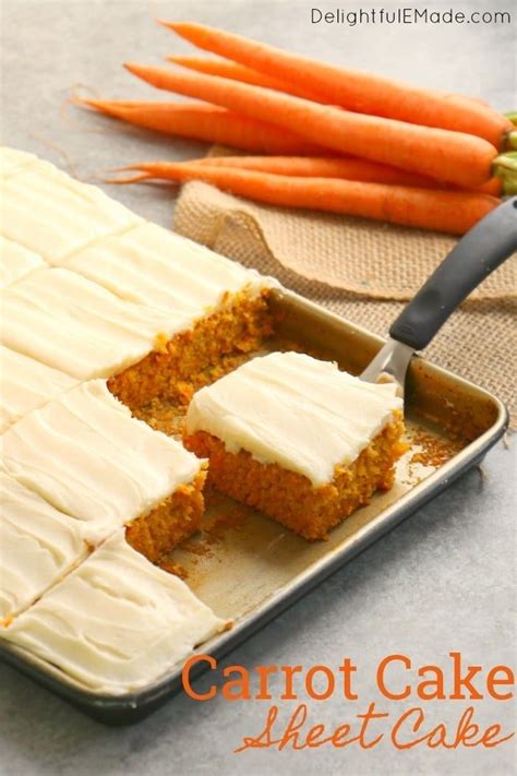 sheet cake recipes youll   eat     pan carrot