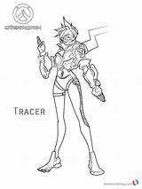 Overwatch Pages Coloring Tracer Printable sketch template