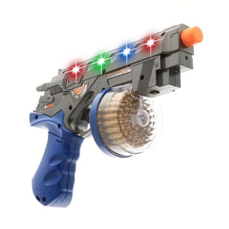 space enforcer toy gun blaster  vibrant spinning lights  sound blue walmartcom