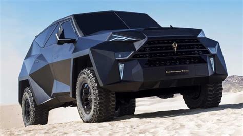 this v10 powered super luxurious survival suv is modeled after a