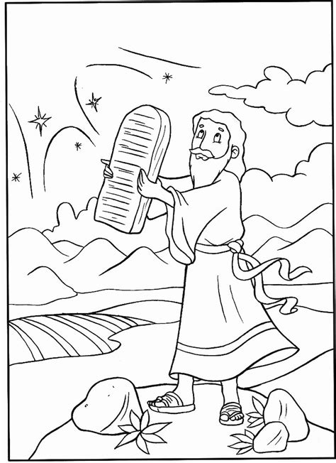 commandments coloring pages
