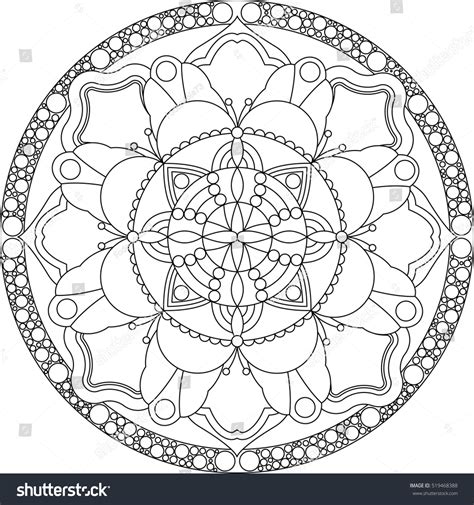 oriental pattern adult coloring book page stock vector royalty