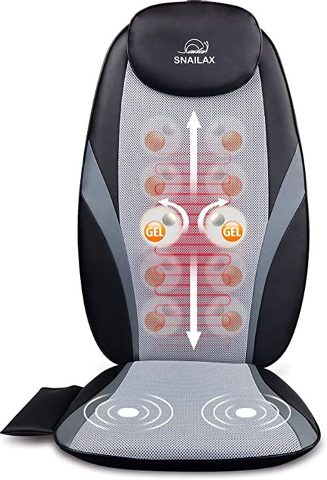 Snailax Shiatsu Back Massager With Heat Gel Massage Nodes Deep