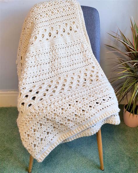 textured crochet throw blanket  stitch foundry