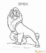 Simba sketch template