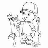 Handy Manny Coloring Pages Printable Hall Top Toddler Will sketch template