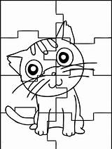 Coloring Puzzle Pages Kids Puzzles Colouring sketch template
