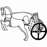 Horse Chariot Coloring Drawing Pages Medieval Chariots Horses Printable Cart Fantasy Getdrawings sketch template