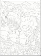 Numbers Horses Dover Malen Zahlen Doverpublications Vorlagen Erwachsene sketch template