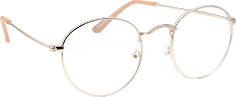 Grinderpunch Retro Round Clear Lens Glasses Metal Frame