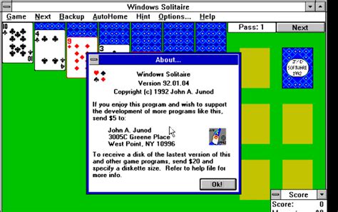 Windows Solitaire John A Junod Free Download Borrow And