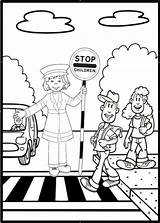 Safety Road Coloring Traffic Pages Drawing Preschool Rules Kids Stop Activities Printable Children Colouring Signs Worksheets Light Week Pedestrian Crafts sketch template