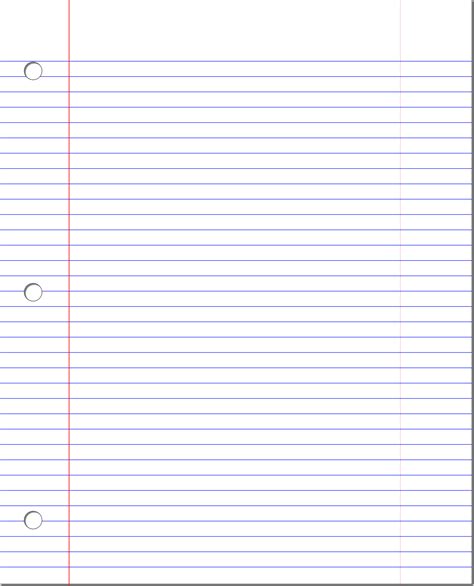 notebook paper template  word  template