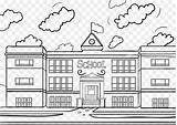 Mewarnai Gedung Sekolah Escola sketch template