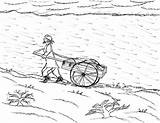 Pioneer Coloring Pages Handcart Snow Pioneers Robin Great sketch template