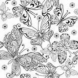 Butterflies Seamless Depositphotos sketch template