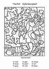 Herbst Zahlen Malen Herfst Kleurplaten Mnz Kleuren sketch template