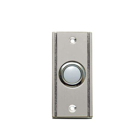 carlon wired door bell push button satin nickel   case dhl  home depot