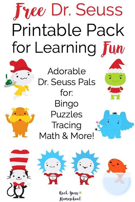 dr seuss activities printable pack  learning fun  dr
