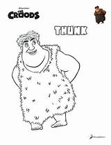 Croods Coloring Pages Thunk Fun Kids sketch template