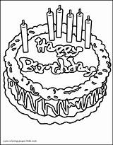 Coloring Birthday Cake Pages Kids Printable Happy Color Candles Holiday Beautifully Decorated Cakes Print Drawing Birthdays Sheet Season Netart Sheets sketch template